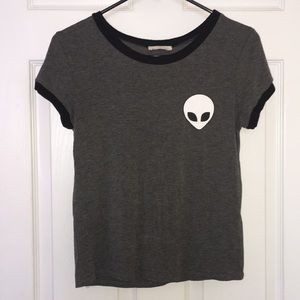 Alien print T-shirt